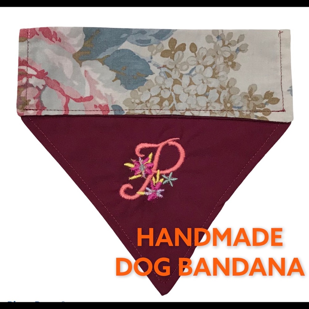 DOG BANDANA SLIP ON EMBROIDERED PERSONALIZED